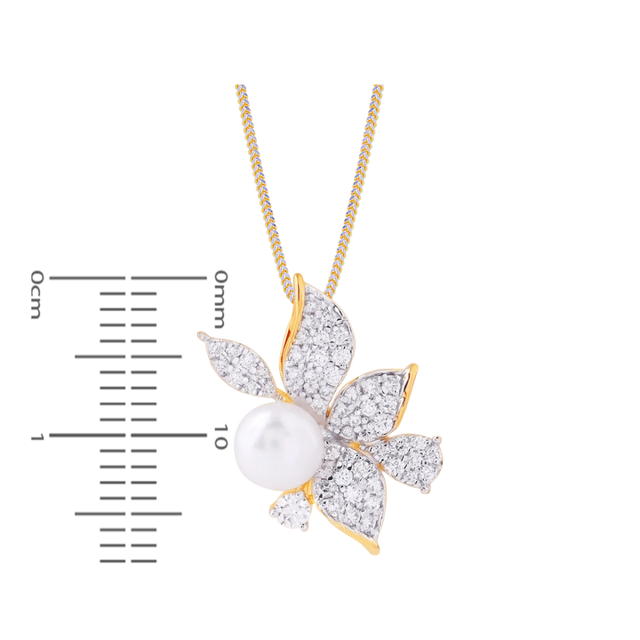 0.78Ct VVS/FG Diamond Pendant Set With Gemstones in 18K Gold