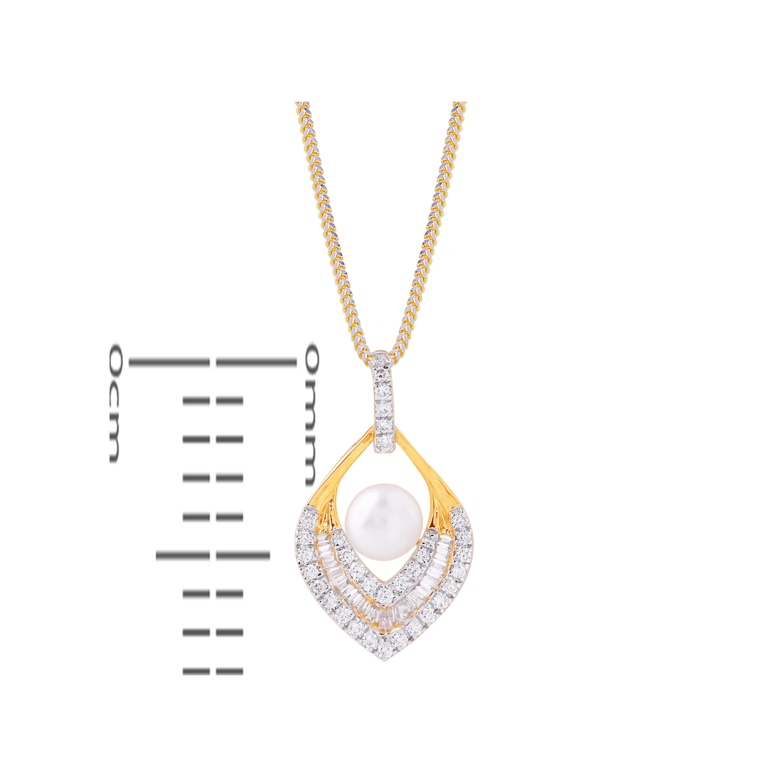 0.68Ct VVS/FG Diamond Pendant Set With Gemstones in 18K Gold