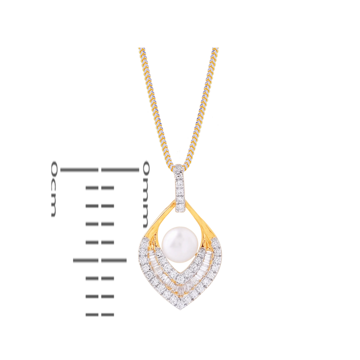 0.68Ct VVS/FG Diamond Pendant Set With Gemstones in 18K Gold