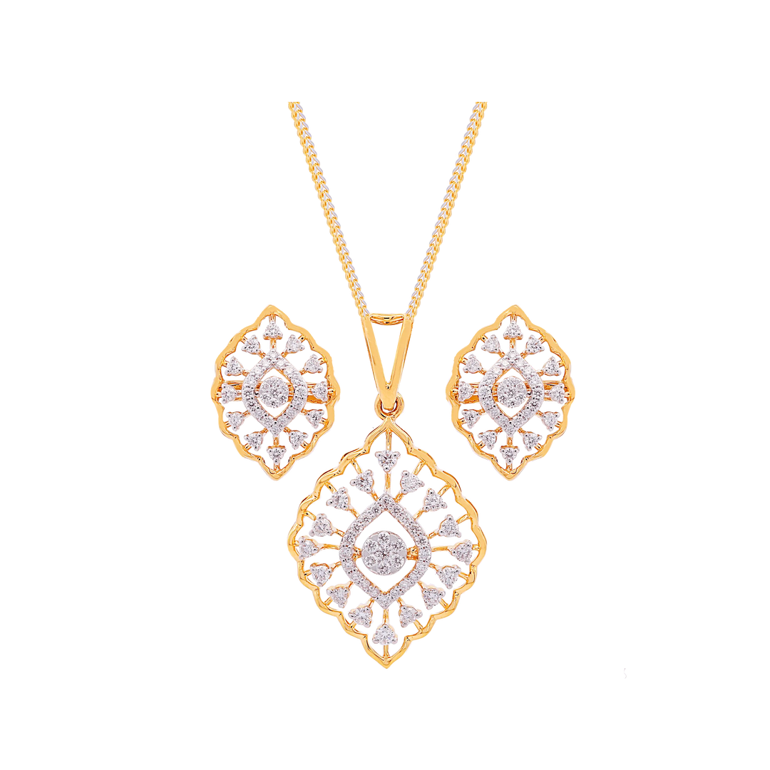 0.83Ct VVS/FG Diamond Pendant Set in 18K Gold
