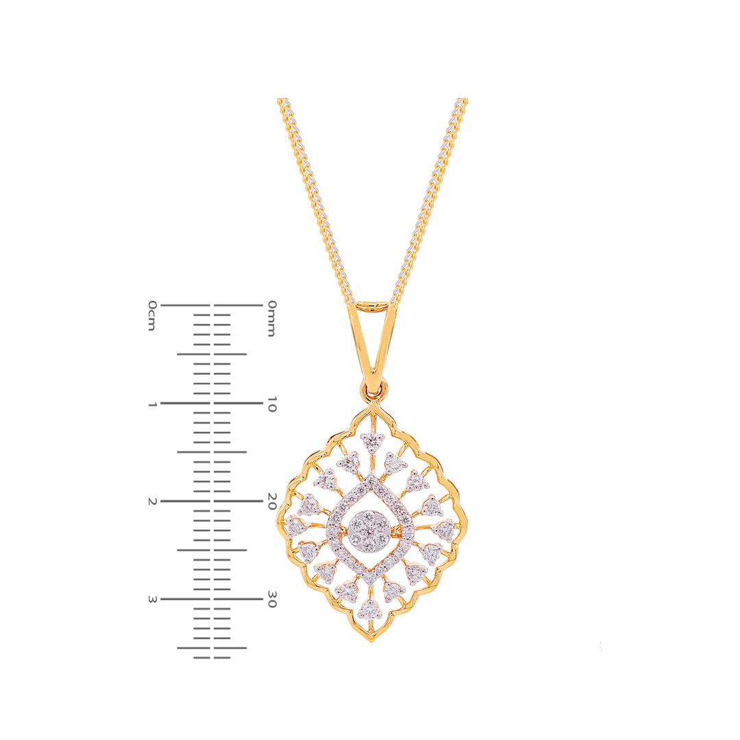 0.83Ct VVS/FG Diamond Pendant Set in 18K Gold