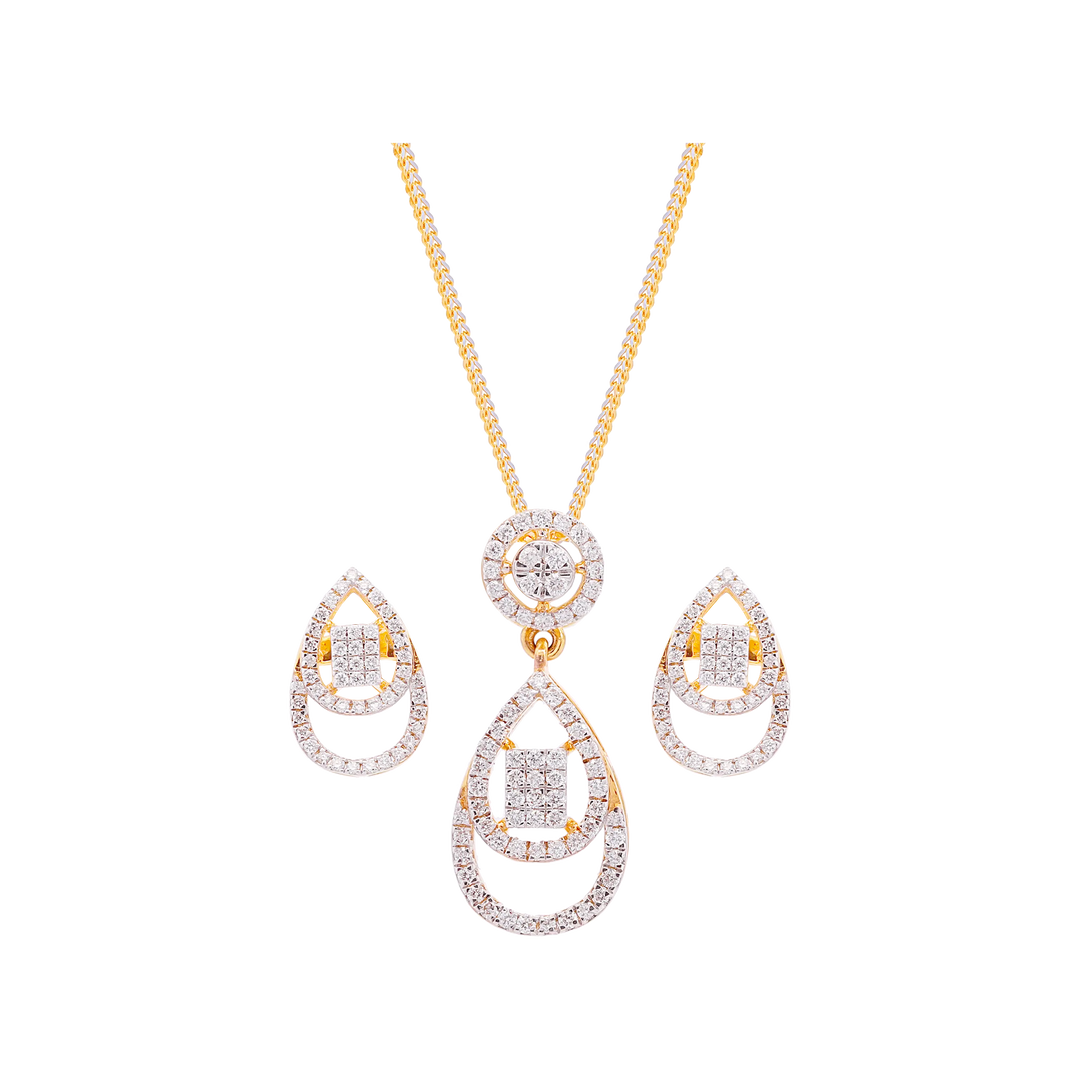 0.65Ct VVS/FG Diamond Pendant Set in 18K Gold