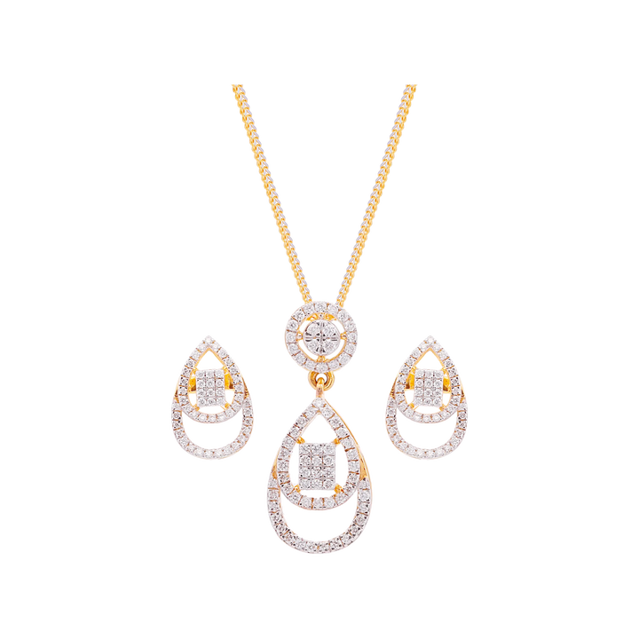 0.65Ct VVS/FG Diamond Pendant Set in 18K Gold