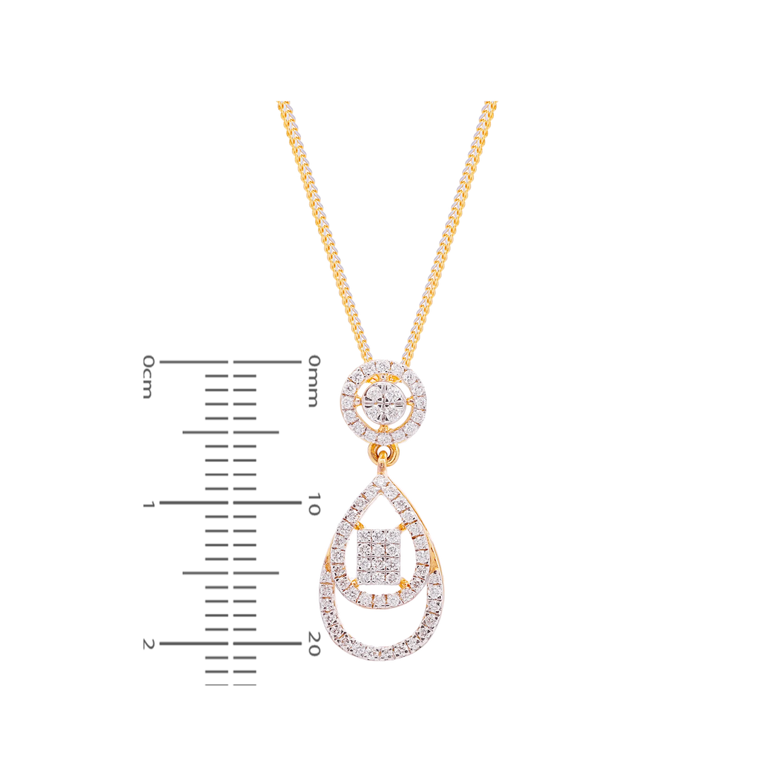 0.65Ct VVS/FG Diamond Pendant Set in 18K Gold