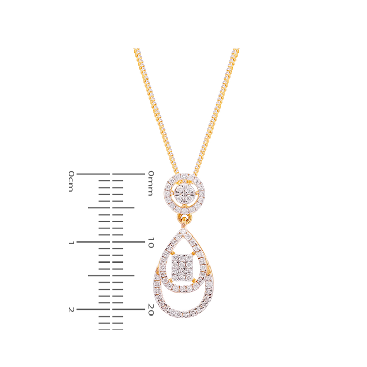 0.65Ct VVS/FG Diamond Pendant Set in 18K Gold