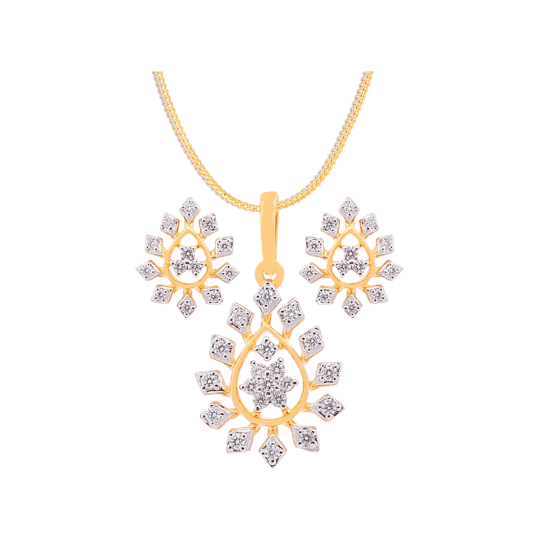 0.42Ct VVS/FG Diamond Pendant Set in 18K Gold