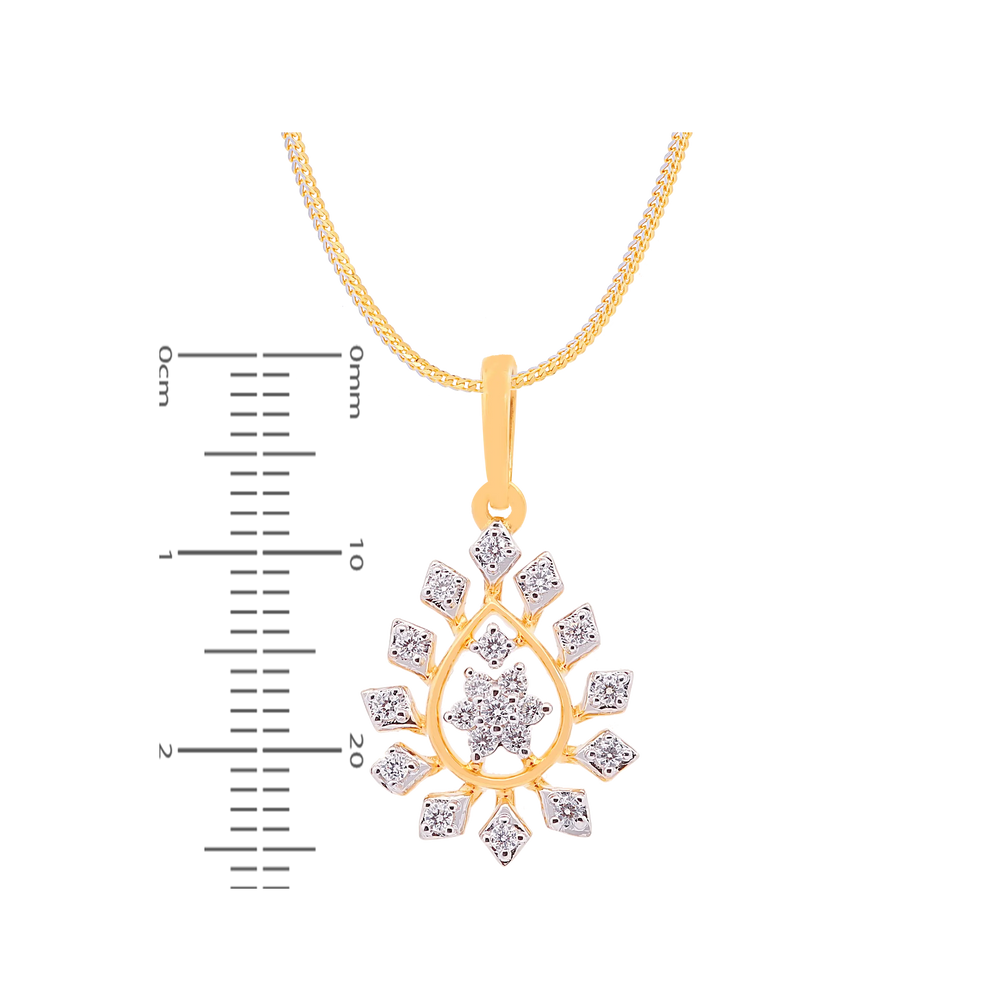 0.42Ct VVS/FG Diamond Pendant Set in 18K Gold