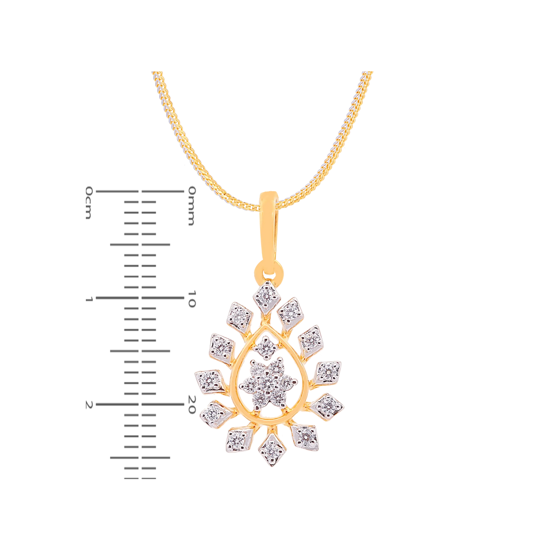 0.42Ct VVS/FG Diamond Pendant Set in 18K Gold