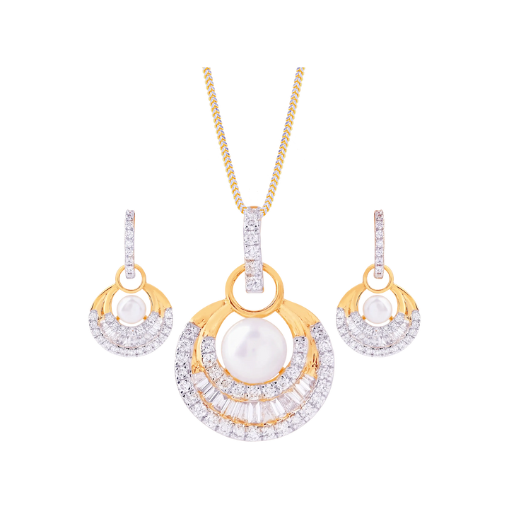 0.80Ct VVS/FG Diamond Pendant Set  in 18K Gold