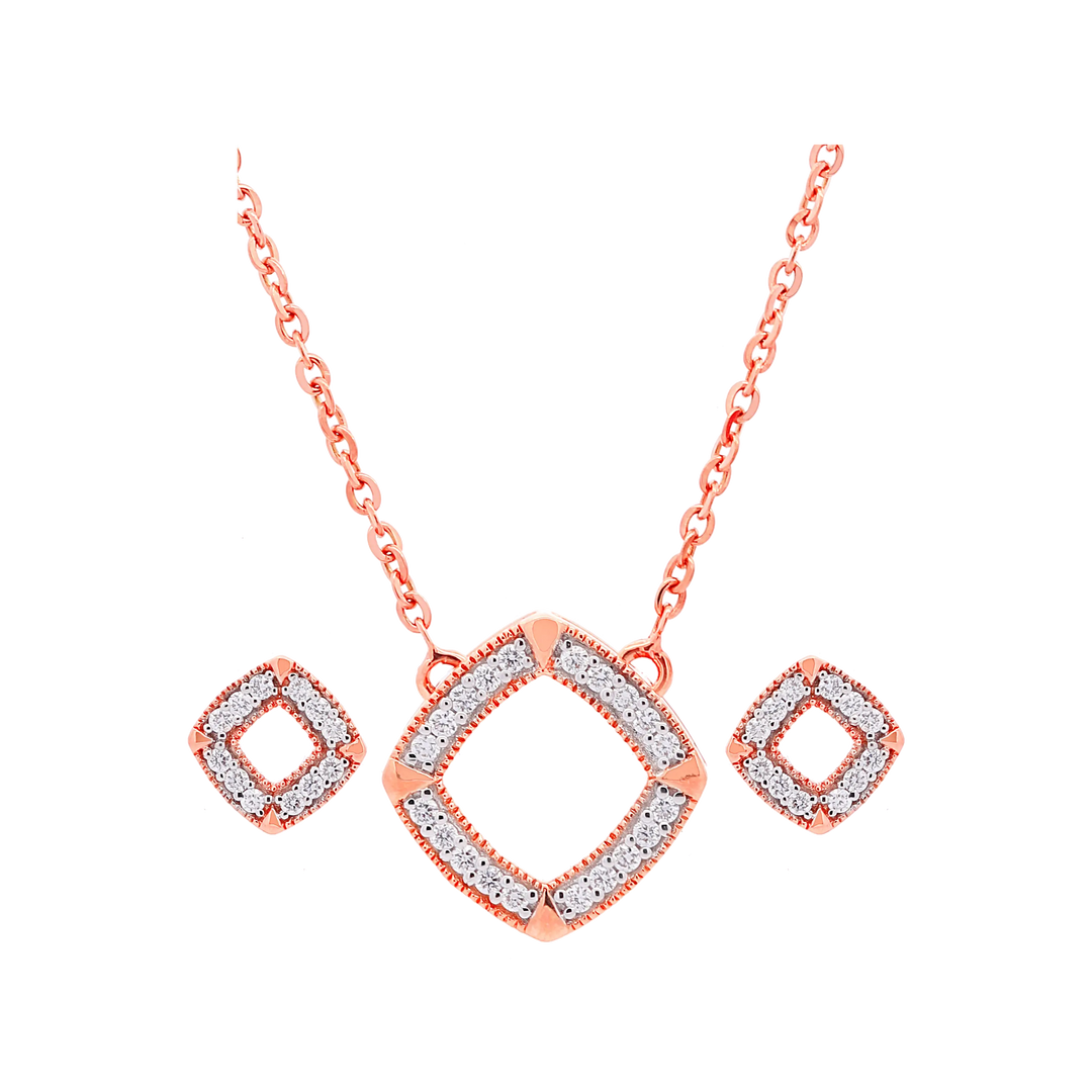 0.26Ct VVS/EF Diamond Pendant Set in 18K Rose Gold
