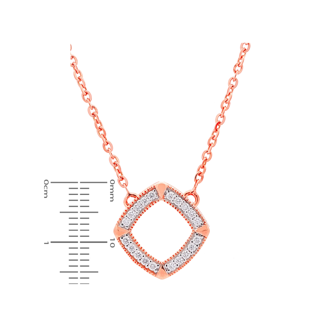 0.26Ct VVS/EF Diamond Pendant Set in 18K Rose Gold