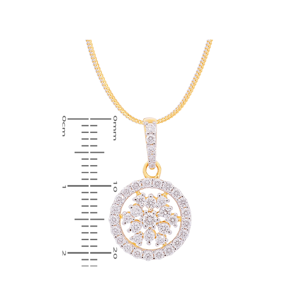 0.88Ct VVS/EF Diamond Pendant Set in 18K Gold