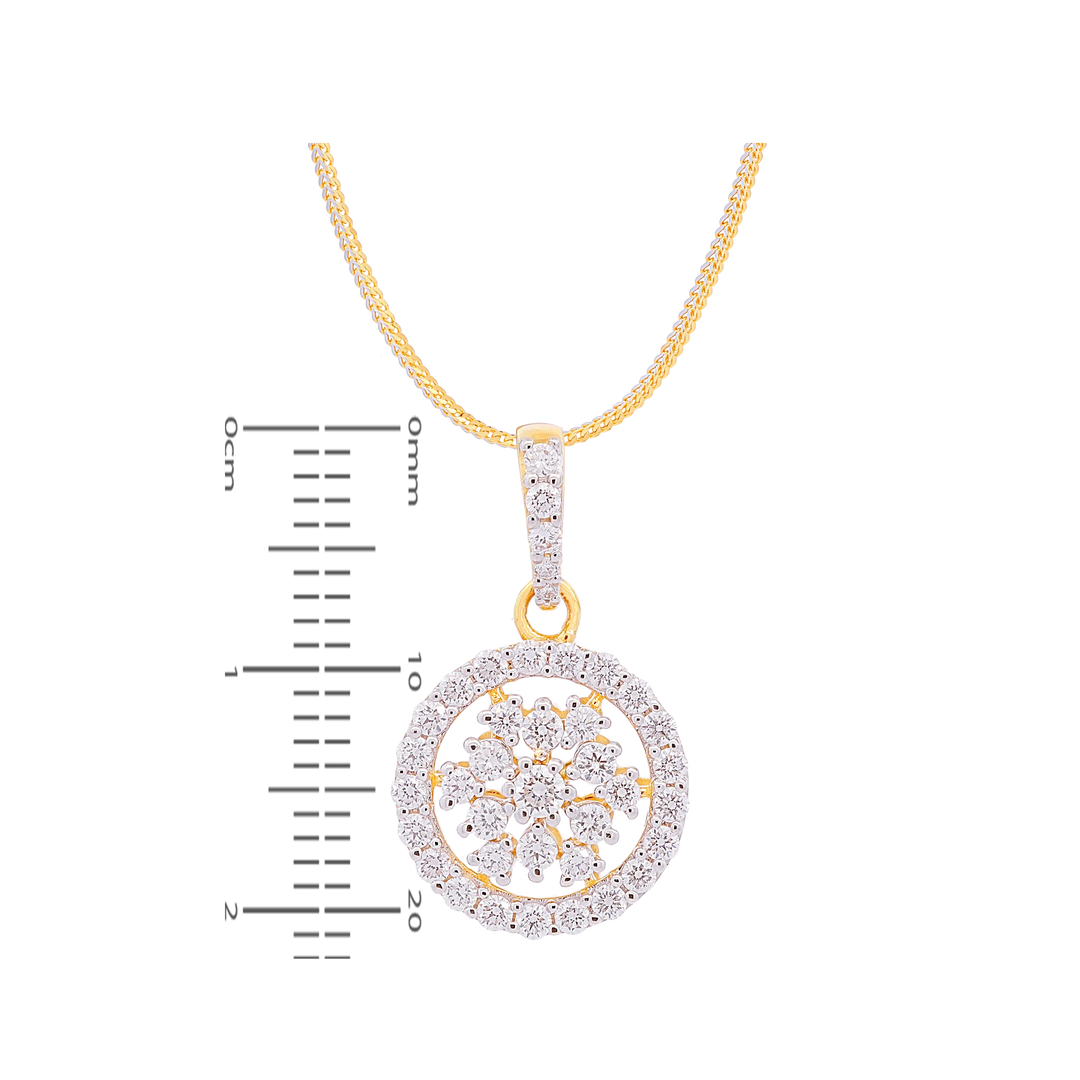 0.88Ct VVS/EF Diamond Pendant Set in 18K Gold