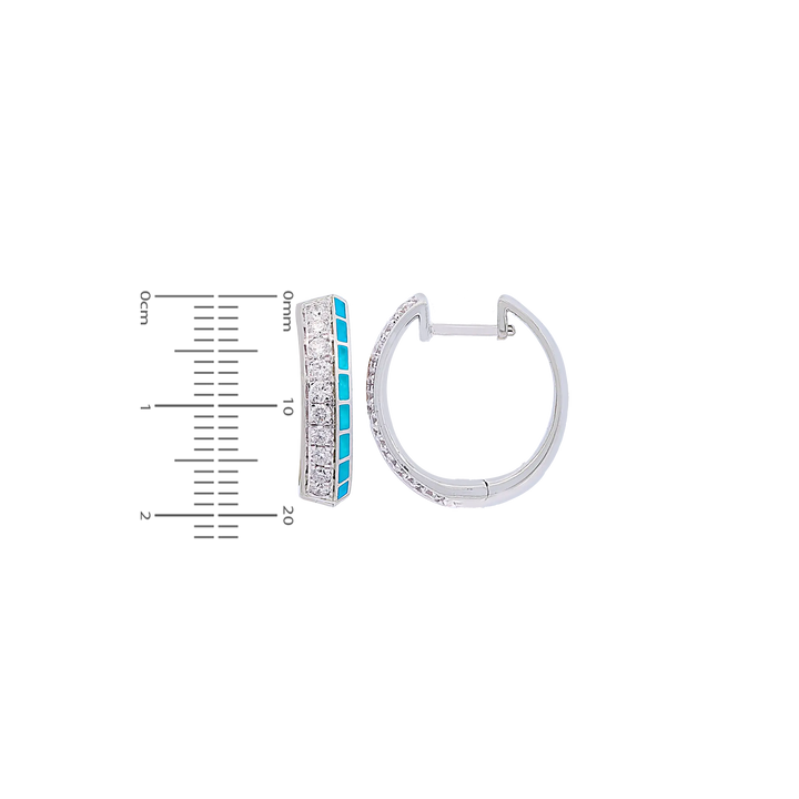 0.78Ct VVS/EF Diamond Pendant Set With Gemstones in 18K White Gold