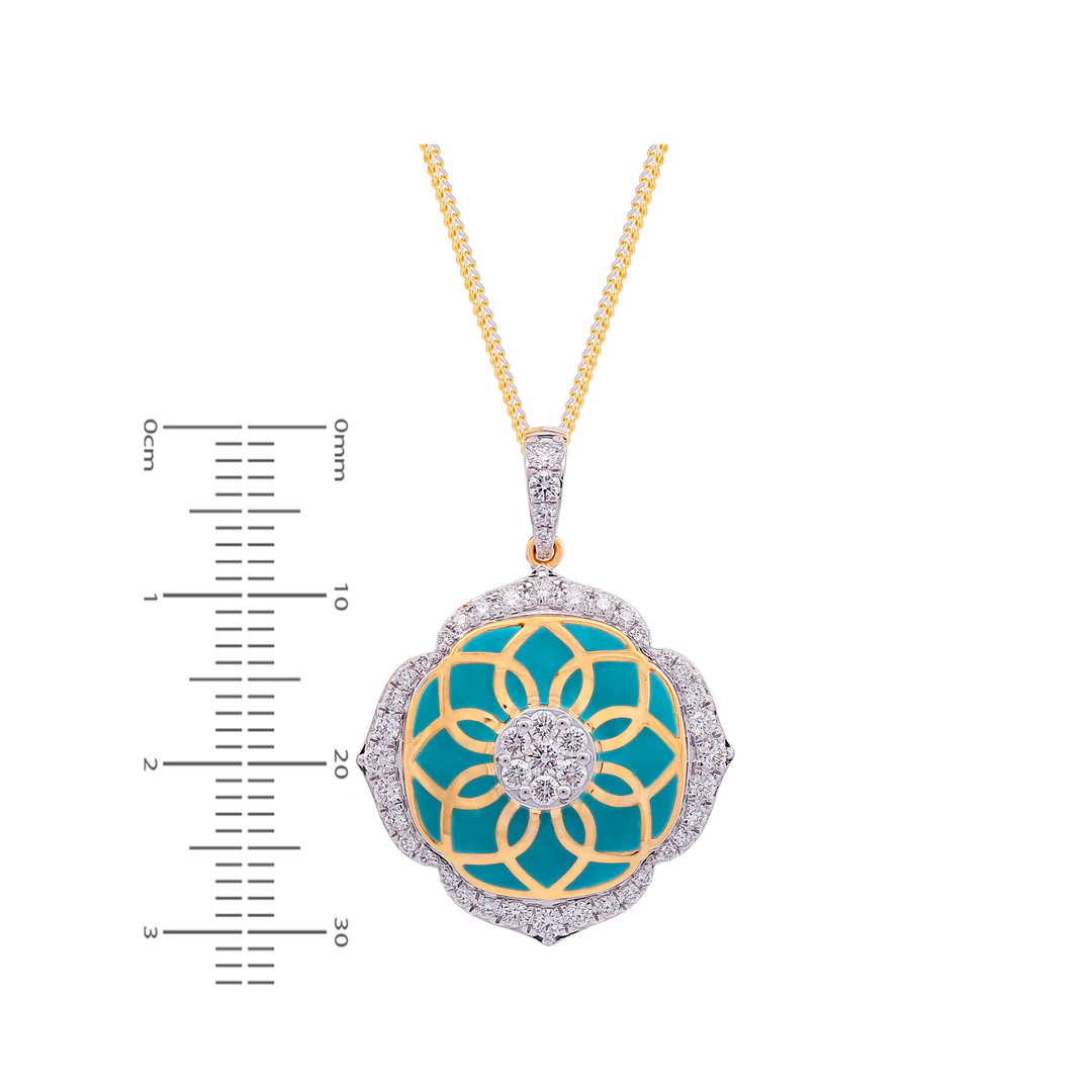 0.95Ct VVS/EF Diamond Pendant Set in 18K Gold