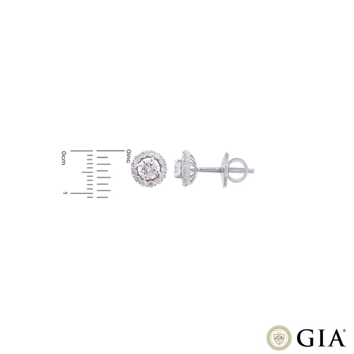 1.46CTW VS1/F GIA Certified Diamond Pendant Set in 18K White Gold