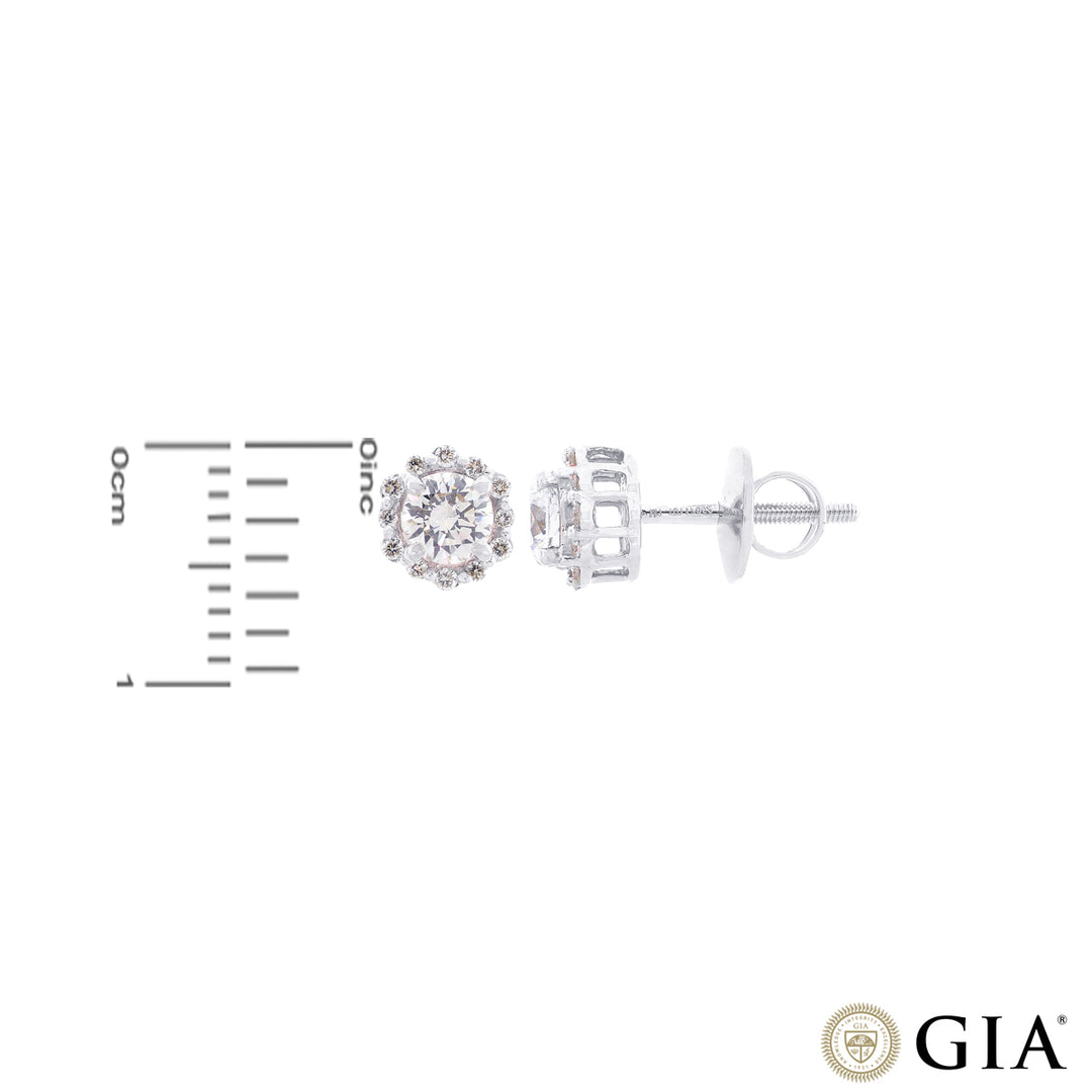 1.62CTW VS2/G GIA Certified Diamond Pendant Set in 18K White Gold