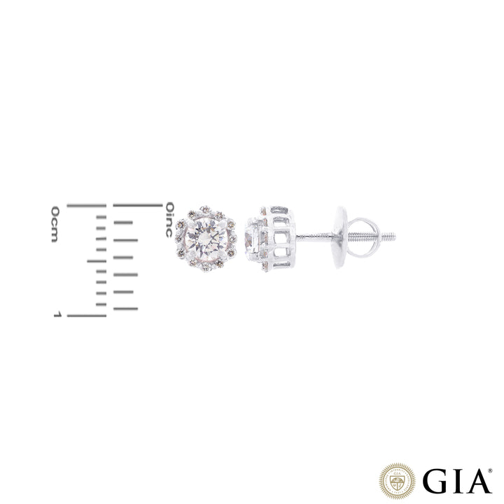 1.62CTW VS2/G GIA Certified Diamond Pendant Set in 18K White Gold