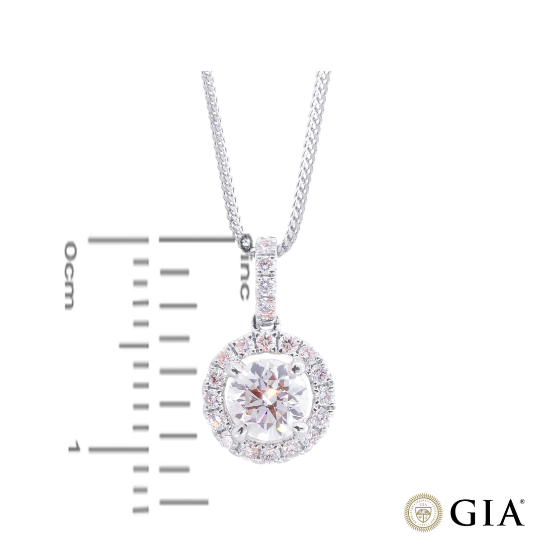 2.67CTW SI2/H GIA Certified Diamond Pendant Set in 18K White Gold