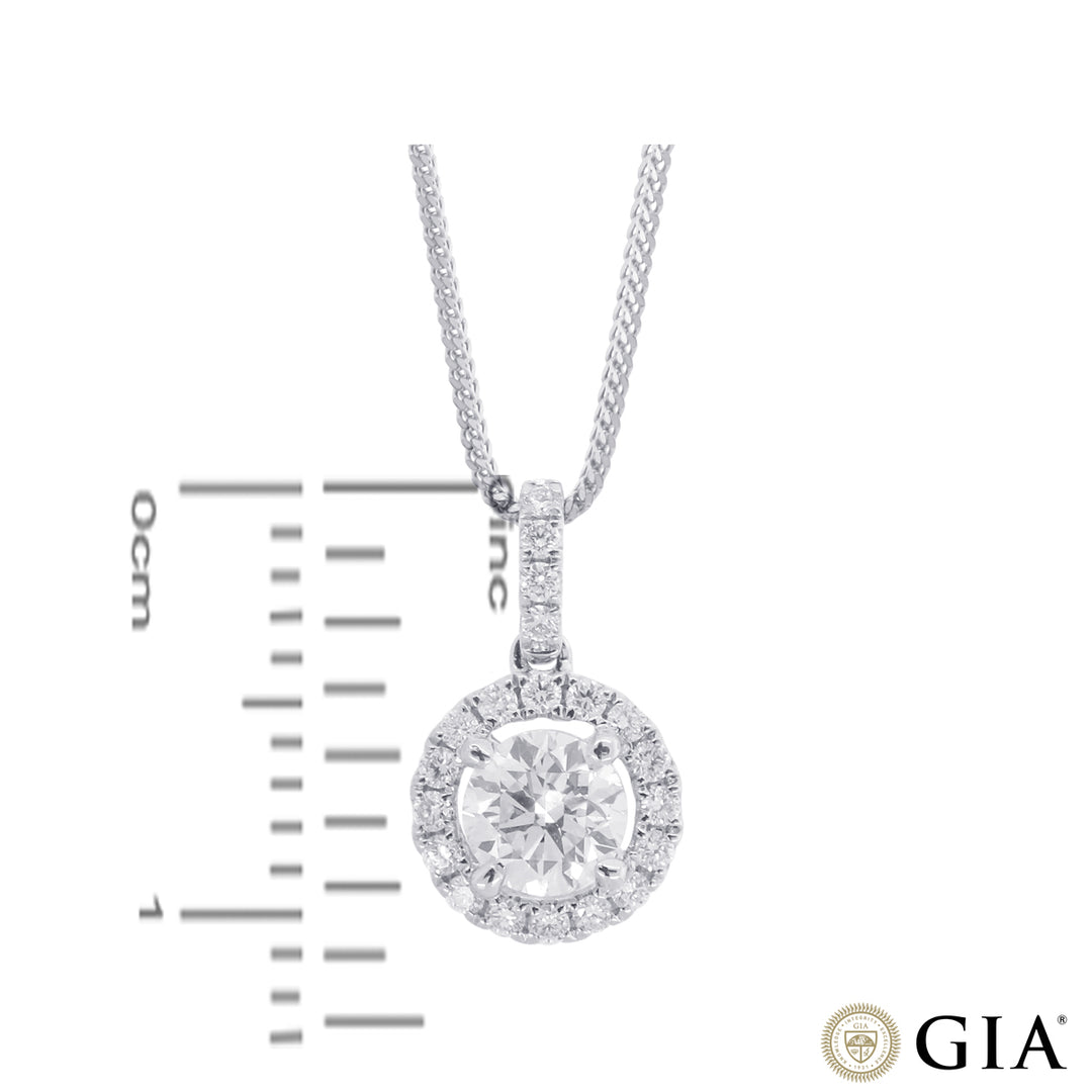 2.57CTW VS2/G GIA Certified Diamond Pendant Set in 18K White Gold