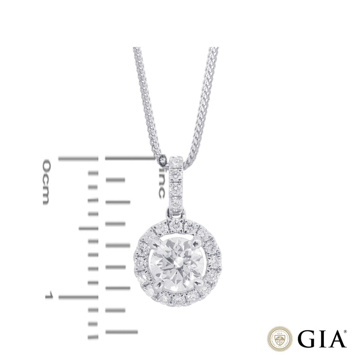 2.57CTW VS2/G GIA Certified Diamond Pendant Set in 18K White Gold