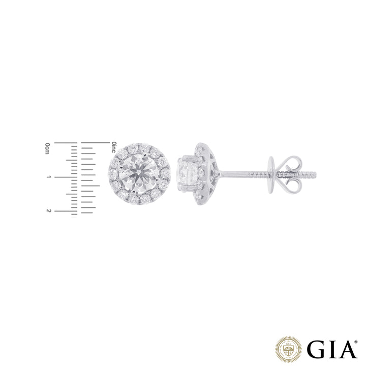 2.57CTW VS2/G GIA Certified Diamond Pendant Set in 18K White Gold