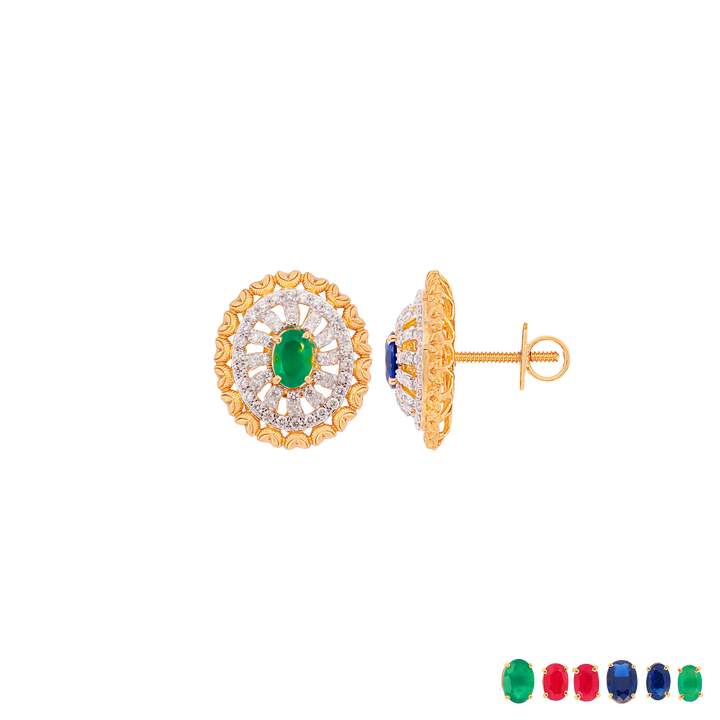 1.77Ct VVS/FG Diamond  Pendant Set With Changable Gemstones in 18K Gold