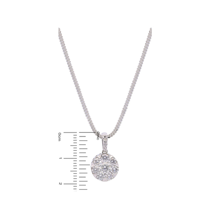 2.11 Ct VVS/FG Diamond Pendant Set in 18K White Gold