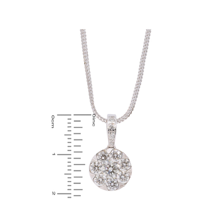 2.57Ct VVS/FG Diamond Pendant Set in 18K White Gold