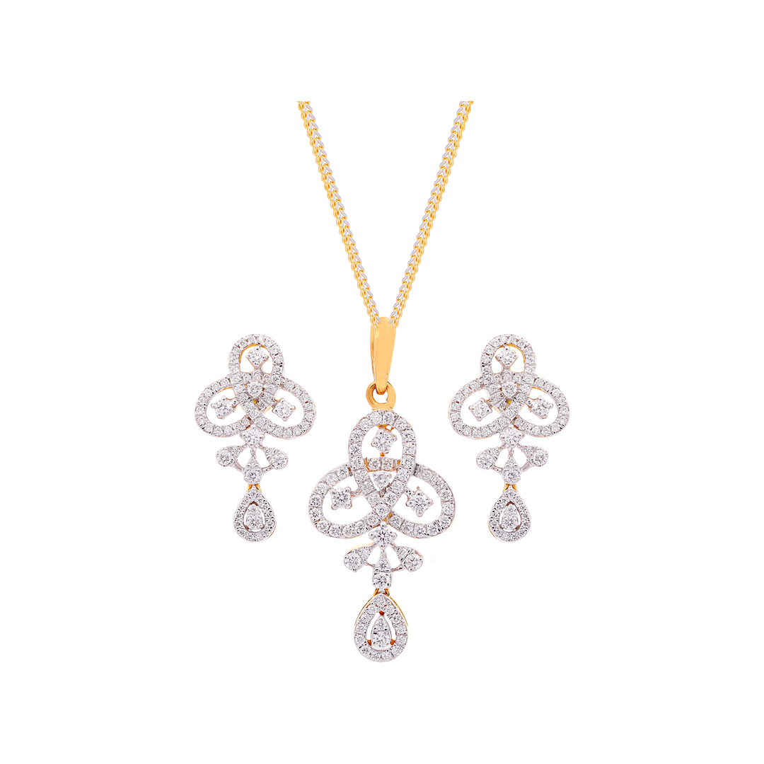1.35Ct VVS/FG Diamond Pendant Set in 18K Gold