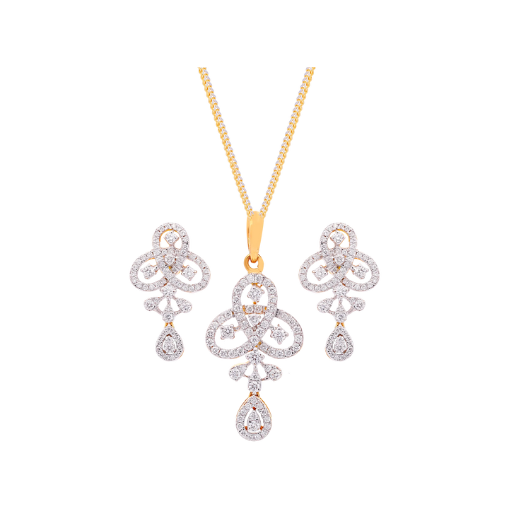 1.35Ct VVS/FG Diamond Pendant Set in 18K Gold