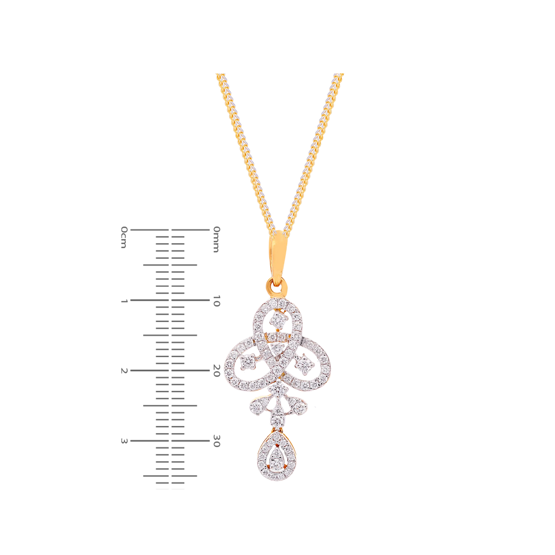 1.35Ct VVS/FG Diamond Pendant Set in 18K Gold