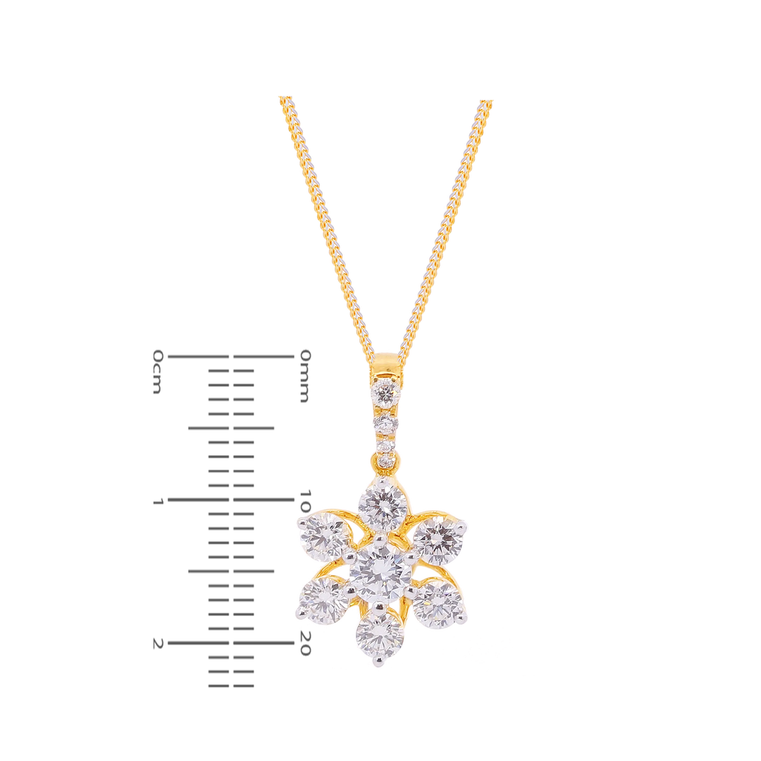 1.53Ct VVS/FG Diamond Pendant Set in 18K Gold