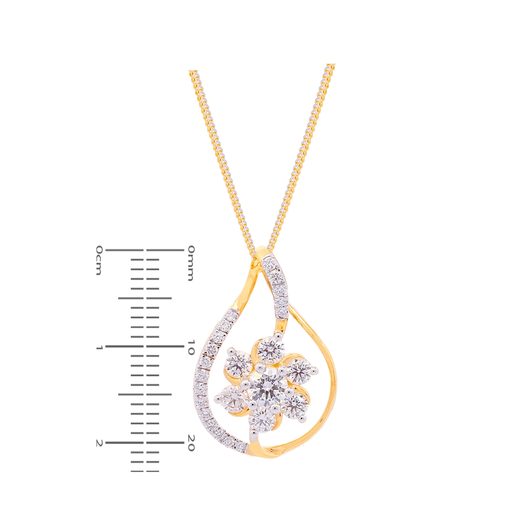 1.17Ct VVS/FG Diamond Pendant Set in 18K Gold