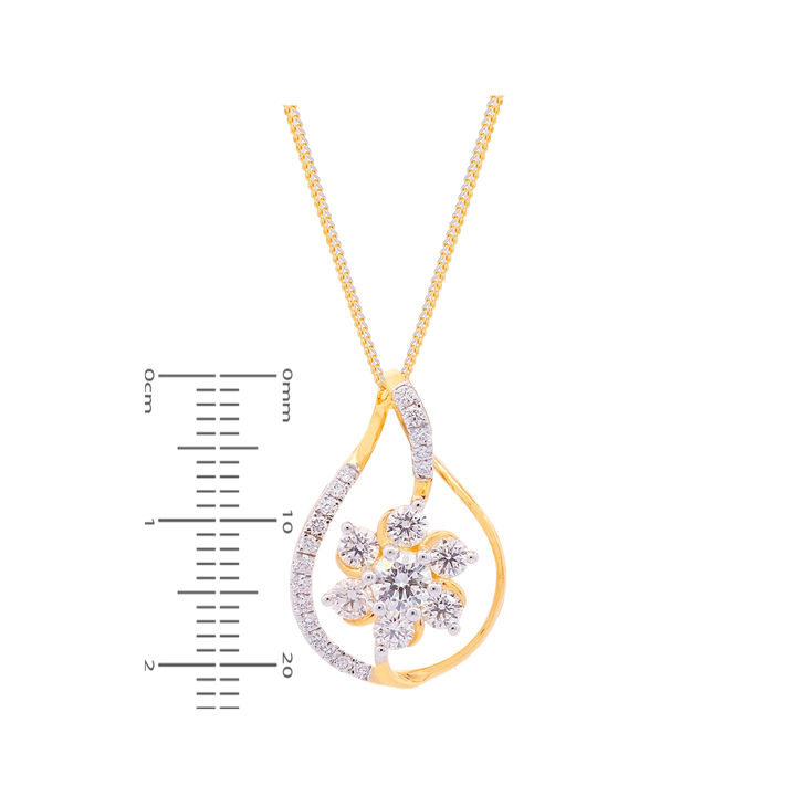 1.17Ct VVS/FG Diamond Pendant Set in 18K Gold