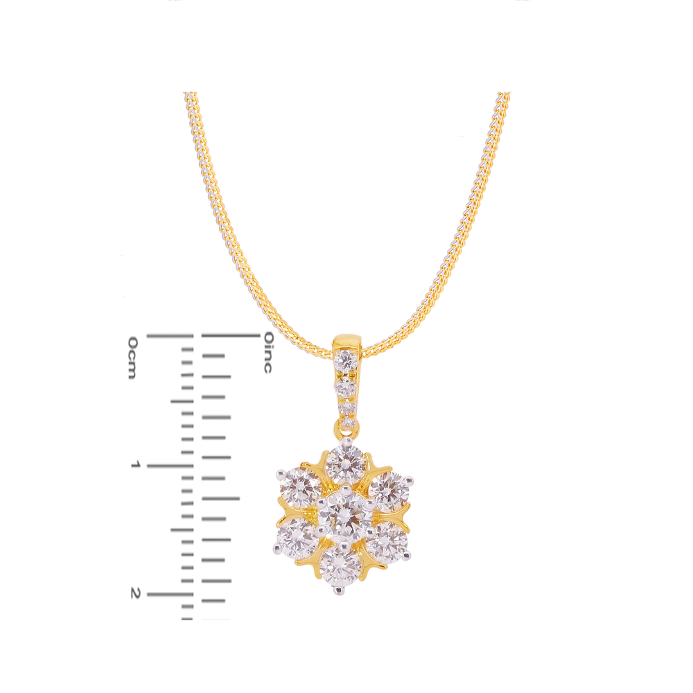 1.54Ct VVS/FG Diamond Pendant Set in 18K Gold