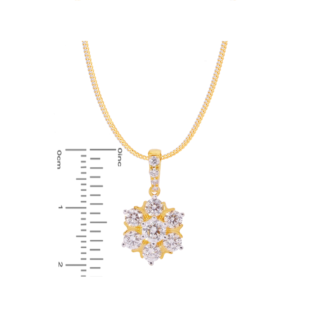 1.54Ct VVS/FG Diamond Pendant Set in 18K Gold