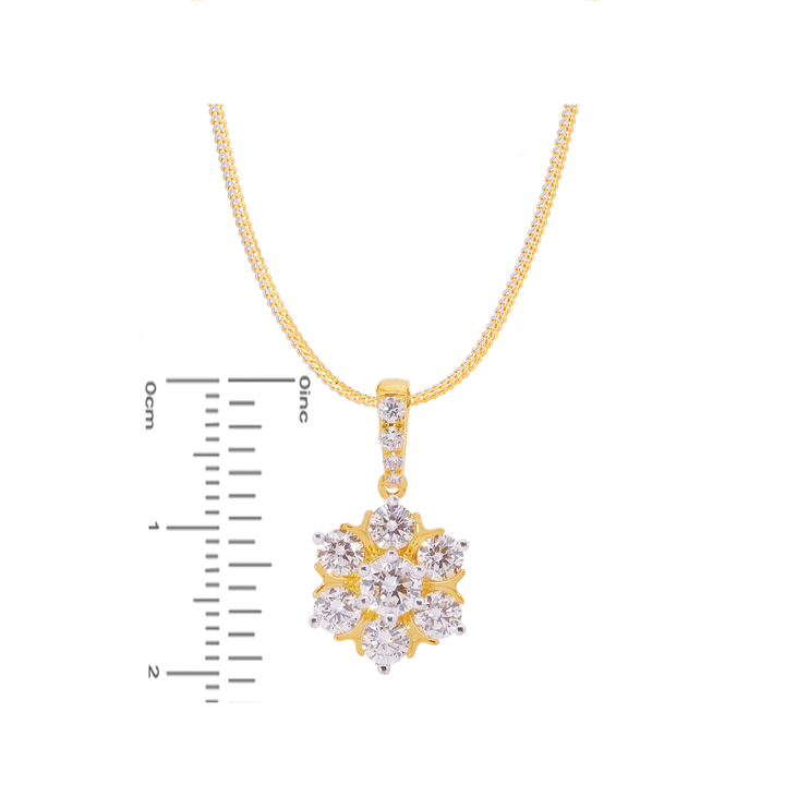 1.54Ct VVS/FG Diamond Pendant Set in 18K Gold