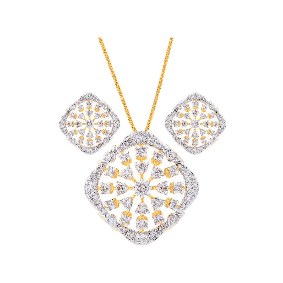 2.06Ct VS/GHI Diamond Pendant Set in 18K Gold