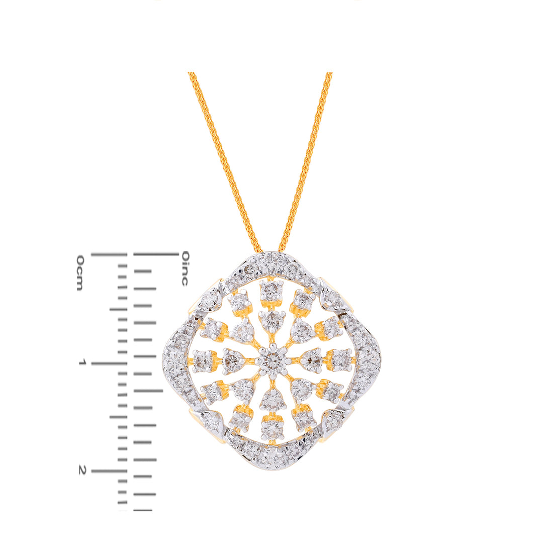 2.06Ct VS/GHI Diamond Pendant Set in 18K Gold