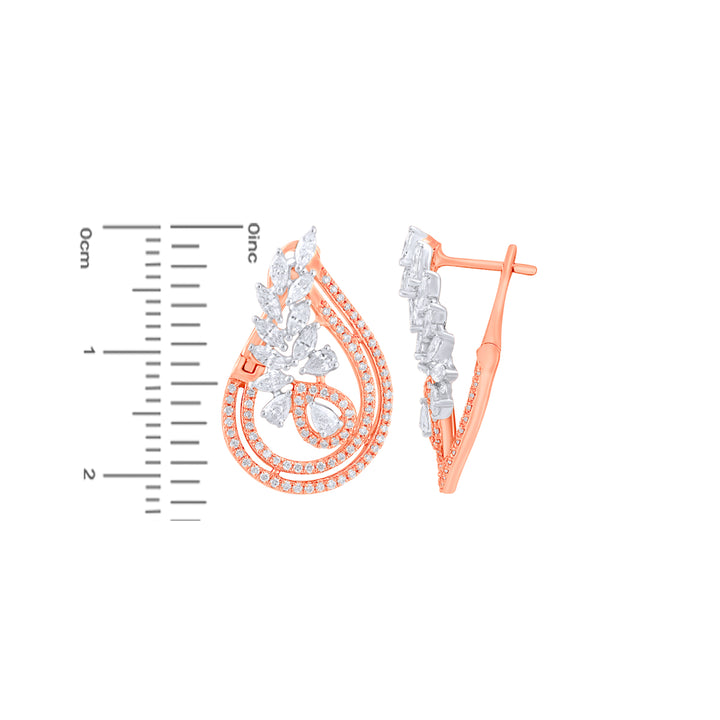 2.46Ct VVS/FG Diamond Pendant Set in 18K Rose Gold