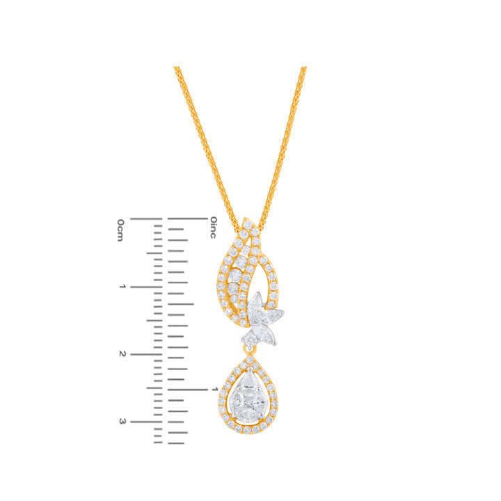 1.84Ct VVS/FG Diamond Pendant Set in 18K Gold