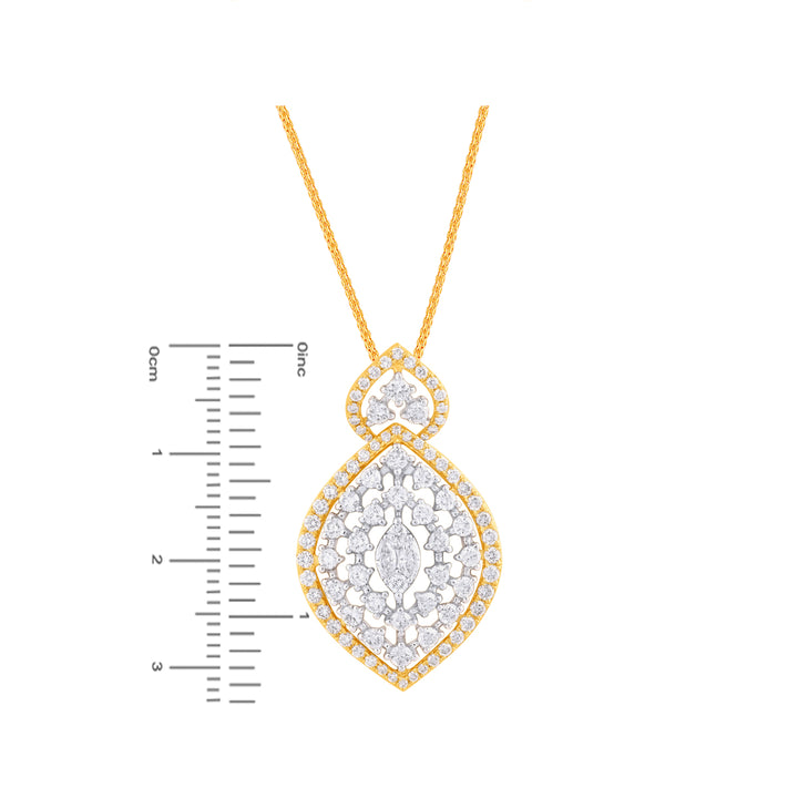 2.29Ct VVS/FG Diamond Pendant Set in 18K Gold