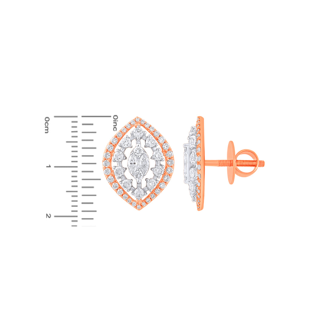 2.23Ct VVS/FG Diamond Pendant Set in 18K Rose Gold