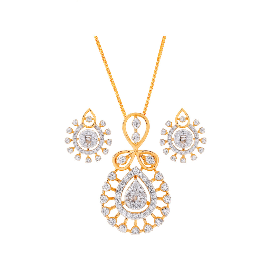 1.13Ct VVS/FG Diamond Pendant Set in 18K Gold