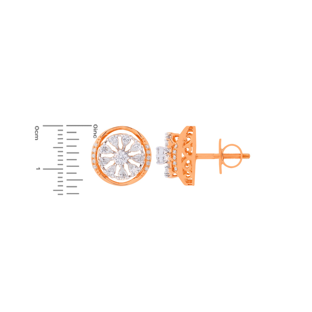 1.39Ct VVS/FG Diamond Pendant Set in 18K Rose Gold