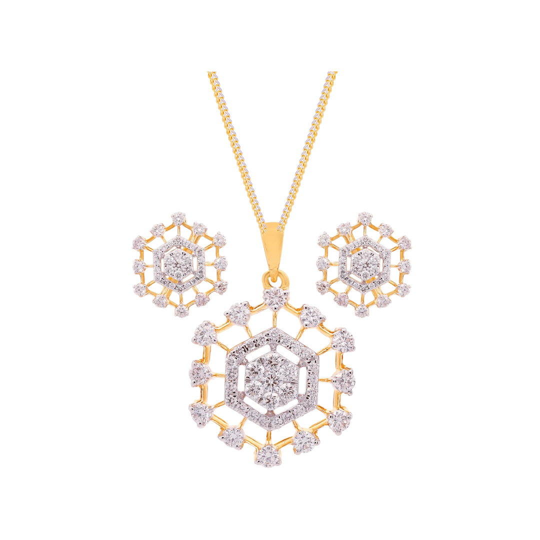 1.27Ct VVS/FG Diamond Pendant Set in 18K Gold