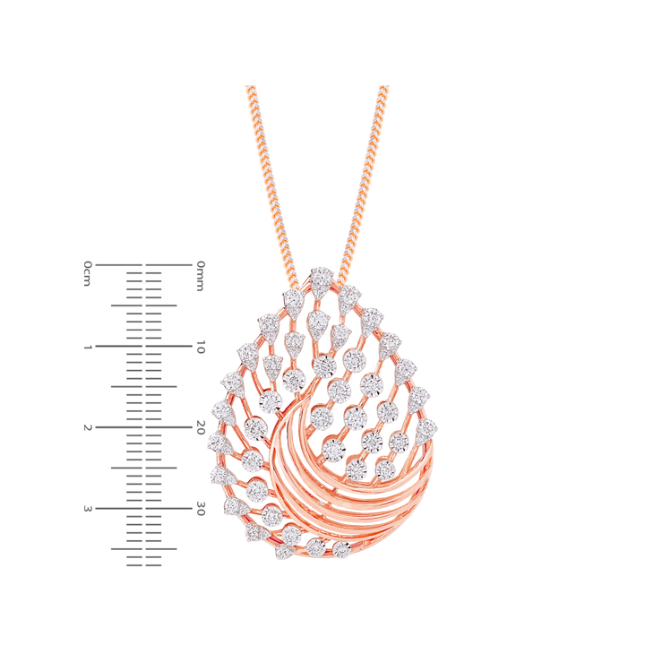 2.08Ct VVS/FG Diamond Pendant Set in 18K Rose Gold