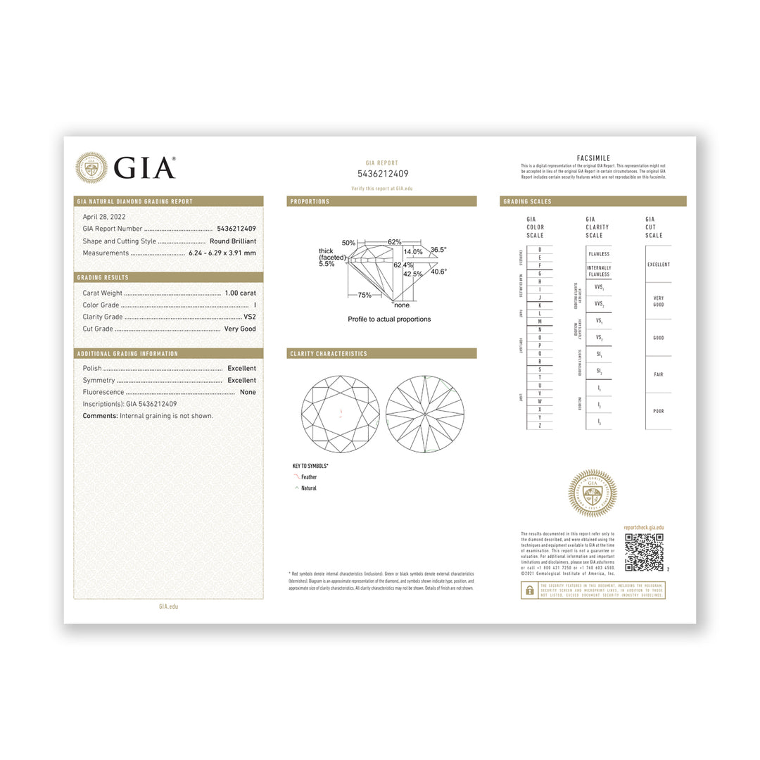 3.12CTW VS2/I GIA Certified Diamond Pendant Set in 18K White Gold