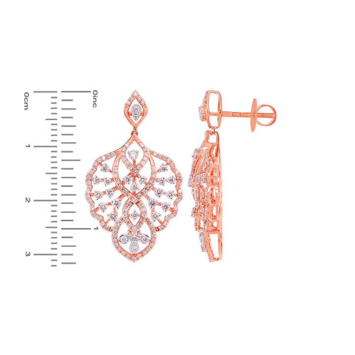 3.34Ct VS/GHI Diamond Pendant Set in 18K Rose Gold